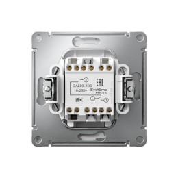 Выключатель для жалюзи 2-кл. ArtGallery 2х (сх. 4) 10А быстрозажим. клем. механизм алюм. SE GAL00031