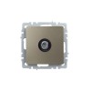 Розетка телевизионная проходная TV СП Brite РТВ10-0-БрШ механизм шампань IEK BR-A10-P-K37
