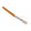 Кабель витая пара U/UTP кат.5E 4х2х24AWG solid LSZH нг(А)-HF UUTP4-C5E-S24-IN-LSZH-OR-305 оранж. (уп