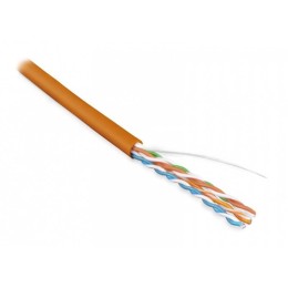 Кабель витая пара U/UTP кат.5E 4х2х24AWG solid LSZH нг(А)-HF UUTP4-C5E-S24-IN-LSZH-OR-305 оранж. (уп