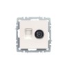 Розетка компьютерная + телевизионная 2-м Brite РТВ/РК12-БрЖ RJ45 кат.5E + TV механизм жемчуж. IEK BR