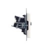 Розетка компьютерная + телевизионная 2-м Brite РТВ/РК12-БрЖ RJ45 кат.5E + TV механизм жемчуж. IEK BR