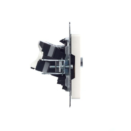 Розетка компьютерная + телевизионная 2-м Brite РТВ/РК12-БрЖ RJ45 кат.5E + TV механизм жемчуж. IEK BR
