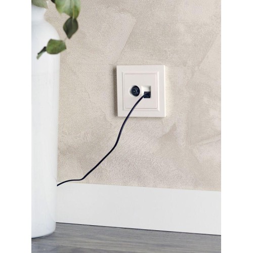 Розетка компьютерная + телевизионная 2-м Brite РТВ/РК12-БрЖ RJ45 кат.5E + TV механизм жемчуж. IEK BR