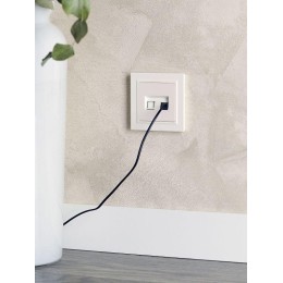 Розетка компьютерная двойн. СП RJ45 кат.5E BRITE РК10-2-БрЖ механизм жемчуж. IEK BR-K20-1-K36