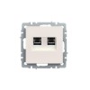 Розетка компьютерная двойн. СП RJ45 кат.5E BRITE РК10-2-БрЖ механизм жемчуж. IEK BR-K20-1-K36