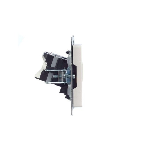 Розетка компьютерная двойн. СП RJ45 кат.5E BRITE РК10-2-БрЖ механизм жемчуж. IEK BR-K20-1-K36