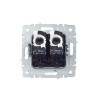 Розетка компьютерная двойн. СП RJ45 кат.5E BRITE РК10-2-БрЖ механизм жемчуж. IEK BR-K20-1-K36
