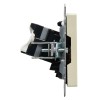 Розетка компьютерная двойн. СП RJ45 кат.5E BRITE РК10-2-БрКр механизм беж. IEK BR-K20-1-K10