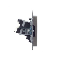 Розетка компьютерная двойн. СП RJ45 кат.5E BRITE РК10-2-БрС механизм сталь IEK BR-K20-1-K46