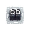 Розетка компьютерная двойн. СП RJ45 кат.5E BRITE РК10-2-БрС механизм сталь IEK BR-K20-1-K46
