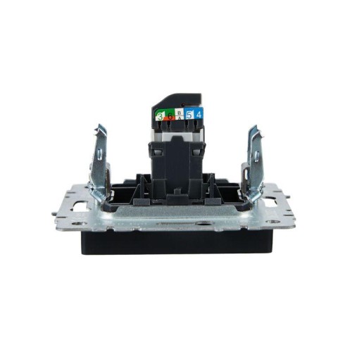 Розетка компьютерная СП RJ45 кат.5E BRITE РК10-БрГ механизм графит IEK BR-K10-1-K53