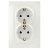 Розетка 2-м СП Plano 1-205-06 16А IP20 250В 2х2P+E Schuko перламутр Intro Б0053920
