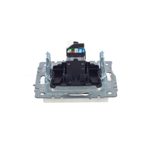 Розетка компьютерная СП RJ45 кат.5E BRITE РК10-БрЖ механизм жемчуж. IEK BR-K10-1-K36