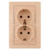 Розетка 2-м СП Plano 1-205-11 16А IP20 250В 2P+E Schuko сосна Intro Б0053922