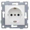 Механизм розетки 1-м с/з с з/ш скрытая установка Ugra 16А 250В бел. матов. GUSI С11Р4-041