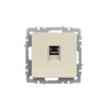 Розетка компьютерная СП RJ45 кат.5E BRITE РК10-БрКр механизм беж. IEK BR-K10-1-K10