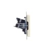 Розетка компьютерная СП RJ45 кат.5E BRITE РК10-БрКр механизм беж. IEK BR-K10-1-K10