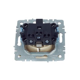 Розетка BRITE РС11-1-0-БрКр 16А с заземл. без защ. шторки механизм беж. IEK BR-R11-16-K10