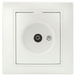 Розетка телевизионная одиночная TV СП Plano 1-301-06 IP20 перламутр Intro Б0053986