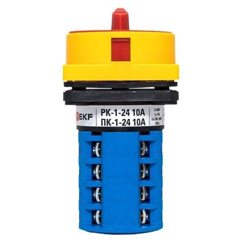 Переключатель кулачковый ПК-1-24 10А 4п "1-0-2" с блокировкой IP65 PROxima EKF pk-1-24-10-a65
