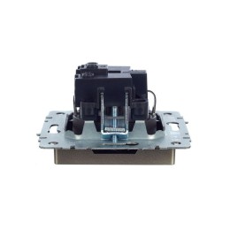 Розетка BRITE РС11-1-0-БрШ 16А с заземл. без защ. шторки механизм шампань IEK BR-R11-16-K37