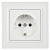 Розетка BRITE РСР14-1-0-БрБ 16А в сборе с заземл. защ. шторки бел. IEK BR-R14-16-K01-F