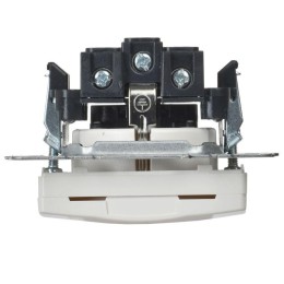 Розетка BRITE РСбш10-3-БрБ 16А IP20 с заземл. защ. шторки с крышкой механизм бел. IEK BR-R16-16-K01