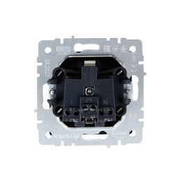 Розетка BRITE РСбш10-3-БрГ 16А IP20 с заземл. защ. шторки с крышкой механизм графит IEK BR-R16-16-K5