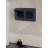 Розетка BRITE РСбш10-3-БрГ 16А IP20 с заземл. защ. шторки с крышкой механизм графит IEK BR-R16-16-K5