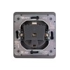 Розетка 1-м СП ROUND MIELE 16А с заземл. защ. шторки титан Kranz KR-78-0701-2