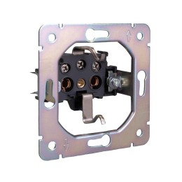 Розетка 1-м СП ROUND MIELE 16А с заземл. защ. шторки титан Kranz KR-78-0701-2