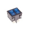 Выключатель клавишный 250В 6А (6с) ON-OFF син. с подсветкой ДВОЙНОЙ Mini (RWB-305) Rexant 36-2161
