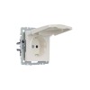 Розетка BRITE РСбш10-3-БрЖ 16А IP20 с заземл. защ. шторки с крышкой механизм жемчуж. IEK BR-R16-16-K