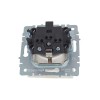 Розетка BRITE РСбш10-3-БрЖ 16А IP20 с заземл. защ. шторки с крышкой механизм жемчуж. IEK BR-R16-16-K