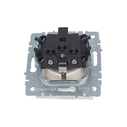 Розетка BRITE РСбш10-3-БрЖ 16А IP20 с заземл. защ. шторки с крышкой механизм жемчуж. IEK BR-R16-16-K
