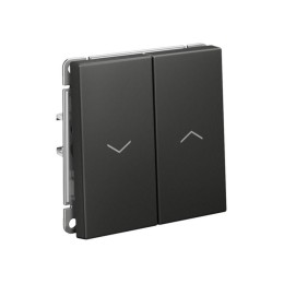 Выключатель для жалюзи 2-кл. ArtGallery 2х (сх. 4) 10А быстрозажим. клем. механизм базальт SE GAL001