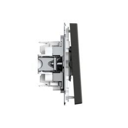 Выключатель для жалюзи 2-кл. ArtGallery 2х (сх. 4) 10А быстрозажим. клем. механизм базальт SE GAL001