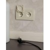 Розетка BRITE РСбш10-3-БрКр 16А IP20 с заземл. защ. шторки с крышкой механизм беж. IEK BR-R16-16-K10