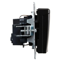 Розетка BRITE РСбш10-3-БрЧ 16А IP20 с заземл. защ. шторки с крышкой механизм черн. IEK BR-R16-16-K02