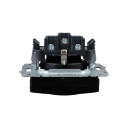 Розетка BRITE РСбш10-3-БрЧ 16А IP20 с заземл. защ. шторки с крышкой механизм черн. IEK BR-R16-16-K02