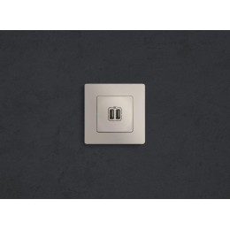 Розетка USB 2-м СП 2мод. Etika 240В/5В 2400мА механизм сл. кость Leg 672394