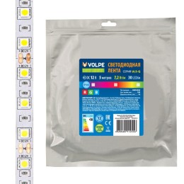 Лента светодиодная гибкая ULS-Q210 5050-30LED/m-10mm-IP20-DC12V-7.2W/m-5M-RGB на самоклеящейся основ
