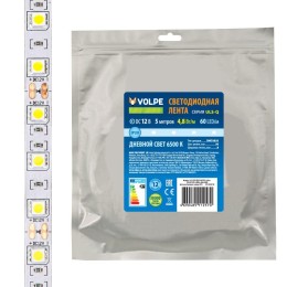 Лента светодиодная гибкая ULS-Q320 2835-60LED/m-8mm-IP20-DC12V-4.8Вт/m-5M-6500K на самоклеящейся осн
