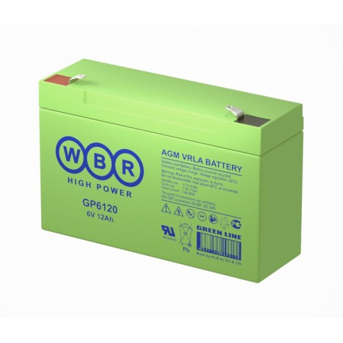 Аккумулятор 6В 12А.ч WBR GP6120 WBR