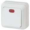Выключатель 1-кл. ОП Quadro 10А IP20 2-102-01 250В с подсветкой бел. Intro Б0053741