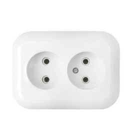 Розетка 2-м СП 16А IP20 без заземл. бел. Bylectrica РС16-237