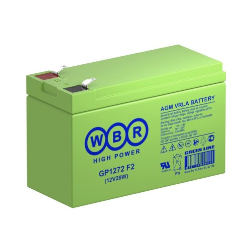 Аккумулятор 12В 7.2А.ч WBR GP1272 F2 (12V28W) WBR