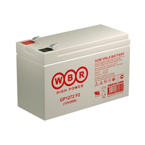 Аккумулятор 12В 7.2А.ч WBR GP1272 F2 (12V28W) WBR