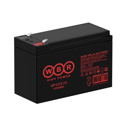 Аккумулятор 12В 7.2А.ч WBR GP1272 F2 (12V28W) WBR